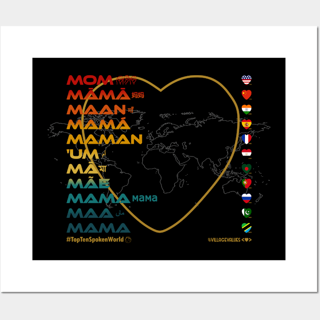 MOM: Say ¿Qué? Top Ten Spoken (World) (Vintage) Wall Art by Village Values